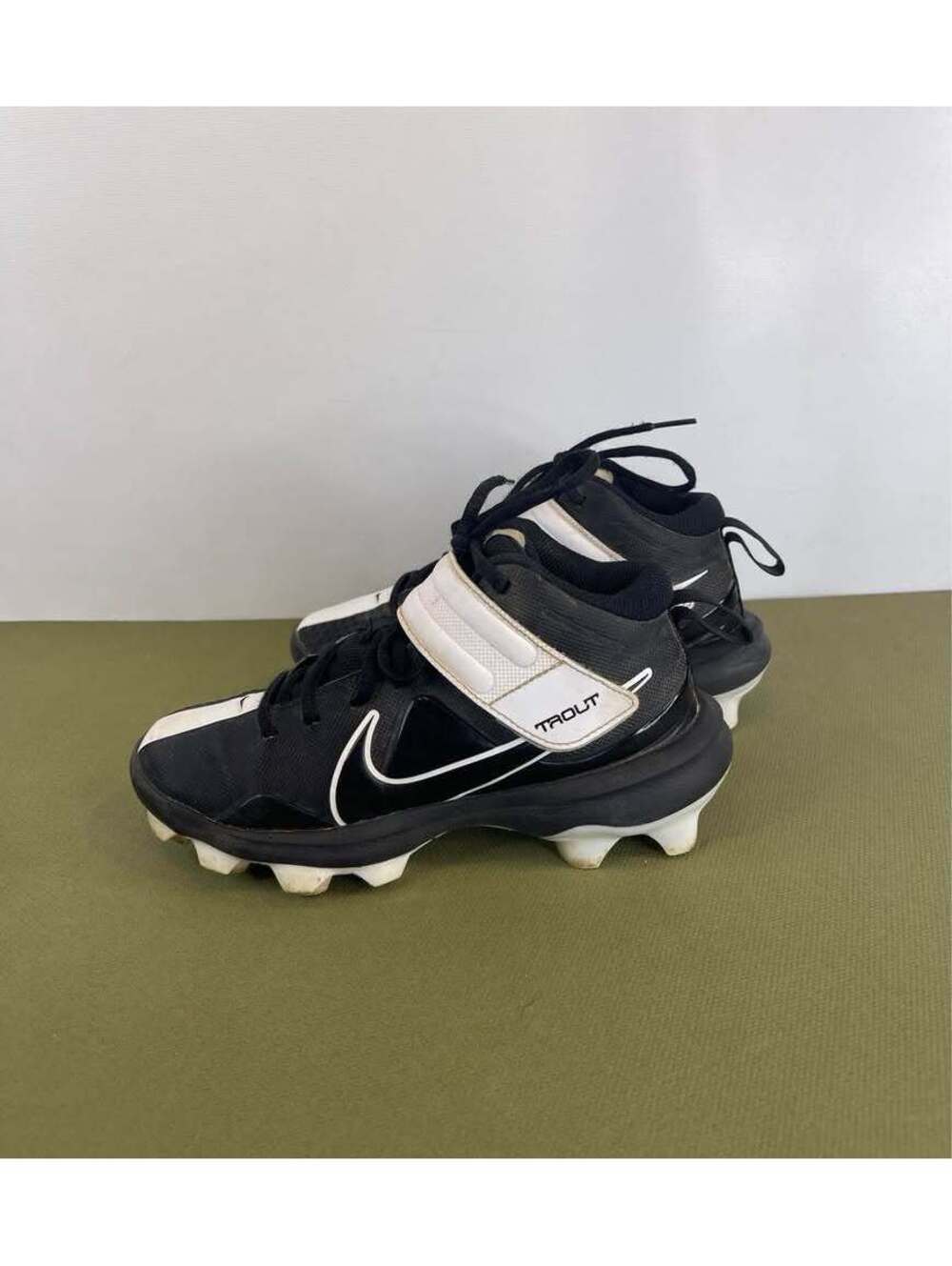 Nike Force Trout 7 Pro MCS Youth Baseball Cleats Black White 2Y